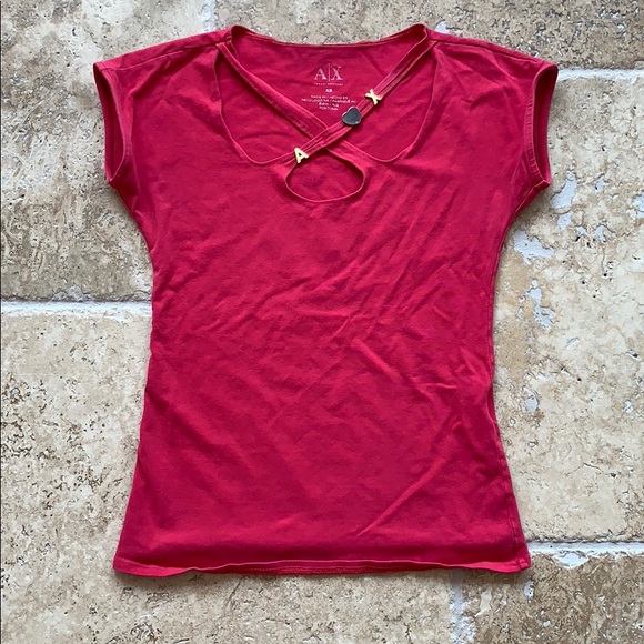 A/X Armani Exchange Tops - A/X Hot Pink Tee